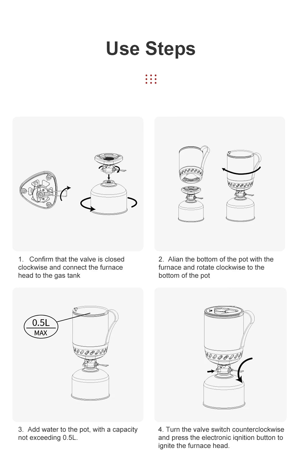 BRS 61 Camping Integrated Heat Collecting Pot Burner - Stove System