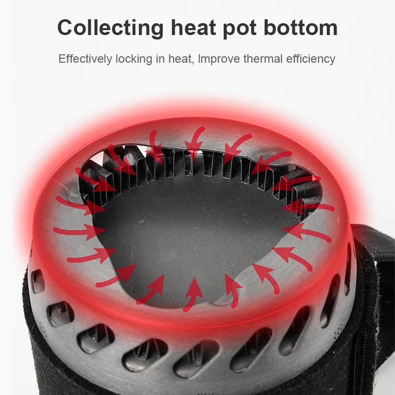 BRS 61 Camping Integrated Heat Collecting Pot Burner - Stove System