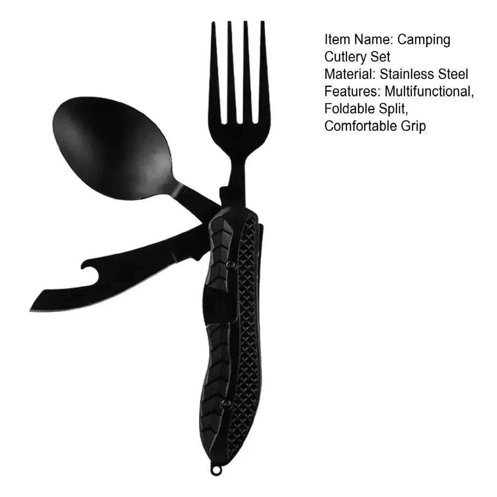 Folding Spoon Fork Knife Bottle Opener