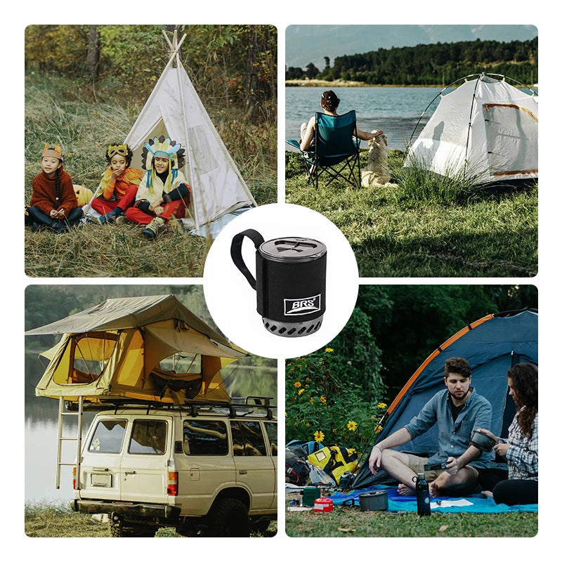 BRS 61 Camping Integrated Heat Collecting Pot Burner - Stove System
