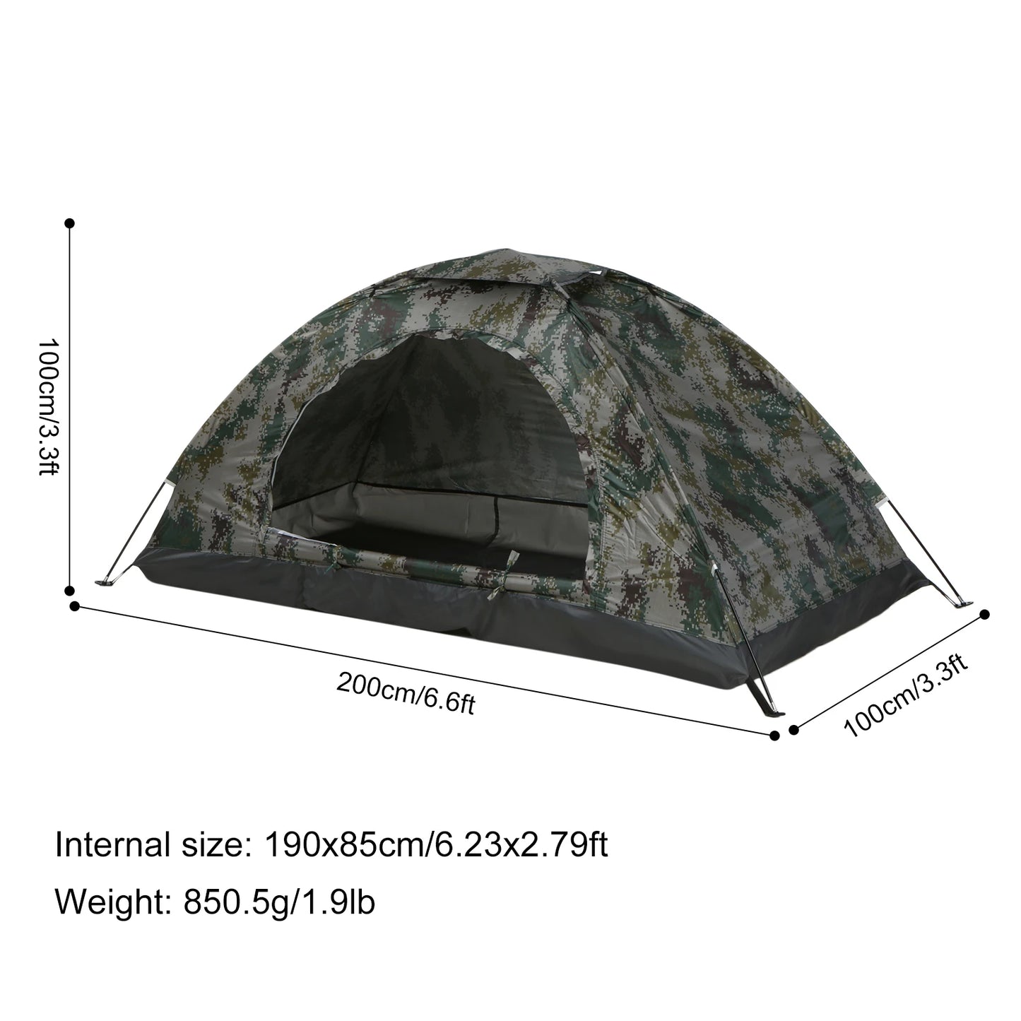 Ultralight Single Layer Portable Camping Tent