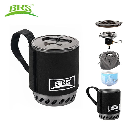 BRS 61 Camping Integrated Heat Collecting Pot Burner - Stove System
